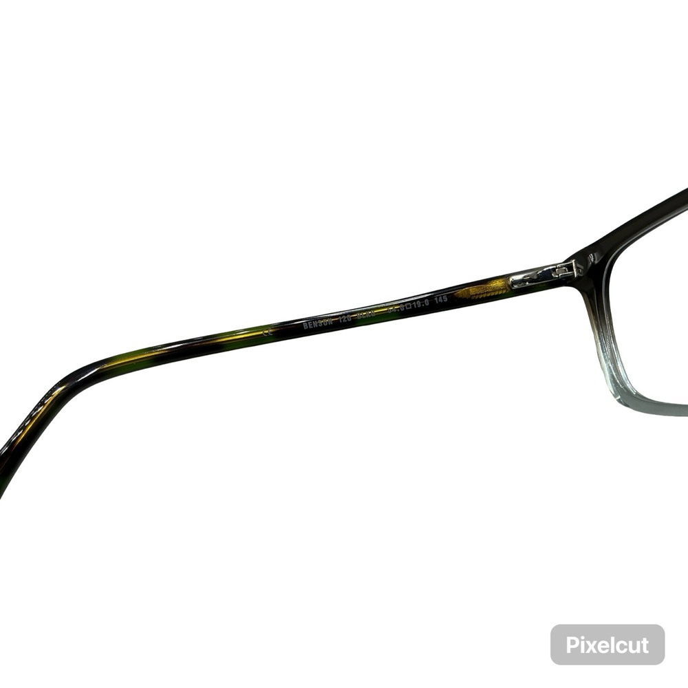 America Benson 120 Eyeglass Frames Black Clear Gradient 54-19-145 Square - Picture 5 of 5